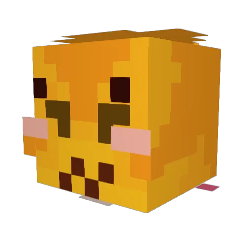 Ag8nt Minecraft avatar head, 3D render