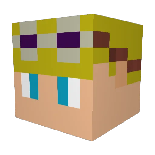 AgArtificier Minecraft avatar head, 3D render