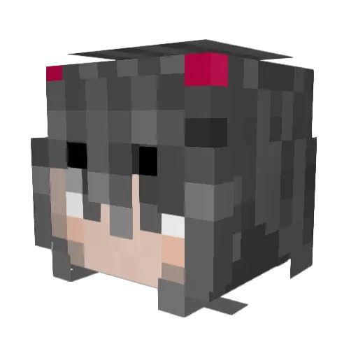 AgCl_QwQ Minecraft avatar head, 3D render