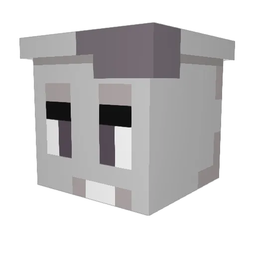 AgEHoM_QGM Minecraft avatar head, 3D render