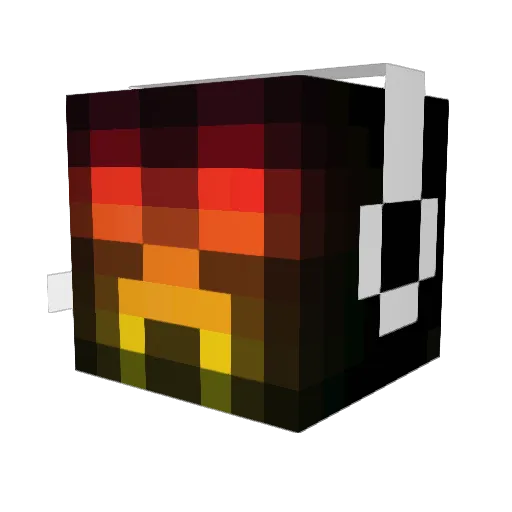 AgaO Minecraft avatar head, 3D render