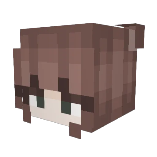 Aga_Tusia Minecraft avatar head, 3D render