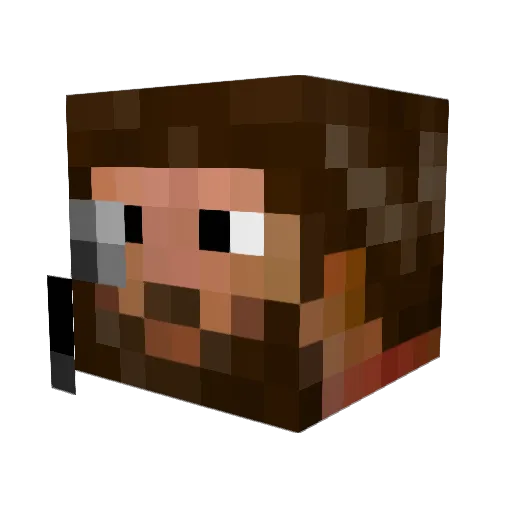 Agalion Minecraft avatar head, 3D render