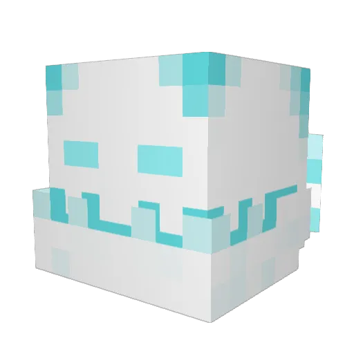 Agalongo Minecraft avatar head, 3D render