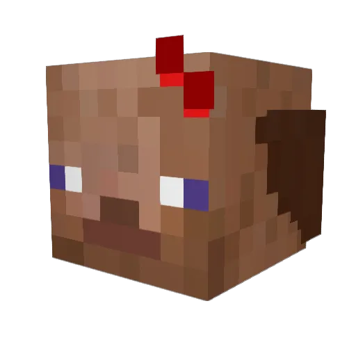 AgamGam12345 Minecraft avatar head, 3D render