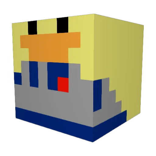 Agandara Minecraft avatar head, 3D render