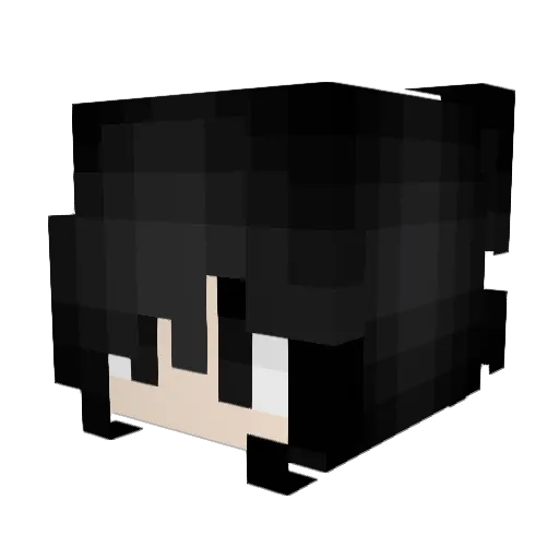 Agane Minecraft avatar head, 3D render