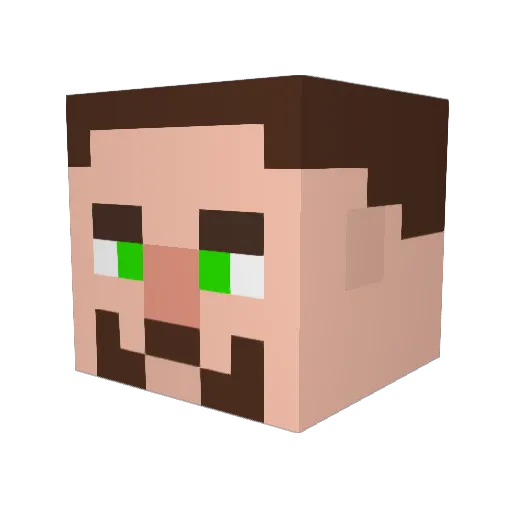 Agant47 Minecraft avatar head, 3D render