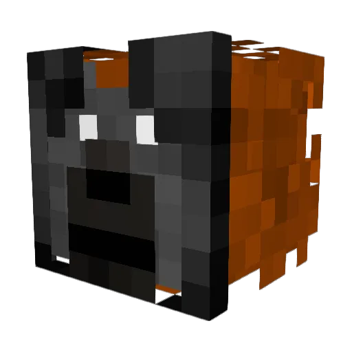 Agarikon Minecraft avatar head, 3D render