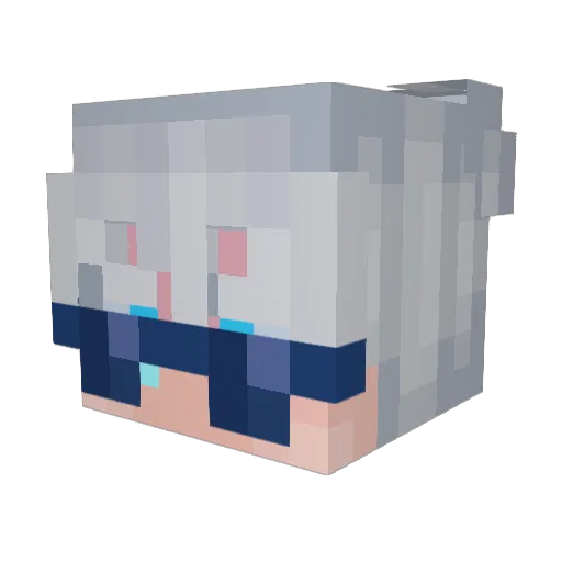 Agastronix Minecraft avatar head, 3D render