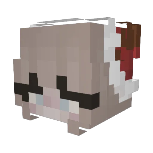 Agata186 Minecraft avatar head, 3D render