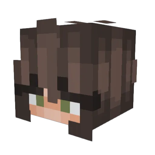 AgateCarrot6300 Minecraft avatar head, 3D render