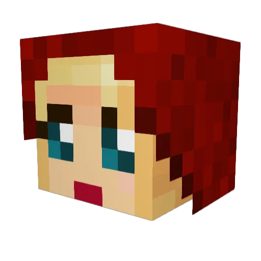 Agatek1606 Minecraft avatar head, 3D render