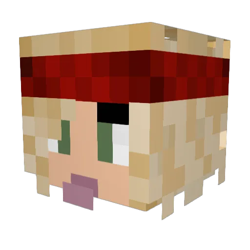 Agathiouuu Minecraft avatar head, 3D render