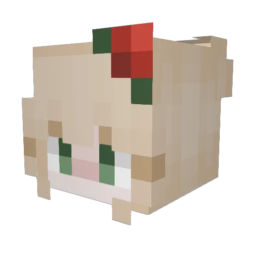 Agathounet Minecraft avatar head, 3D render