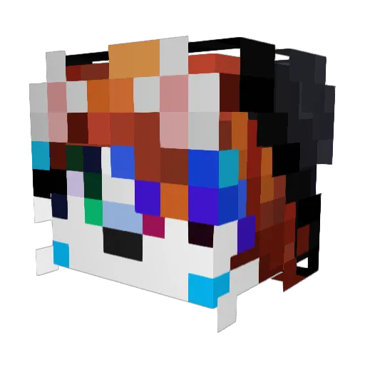 Agatituss Minecraft avatar head, 3D render