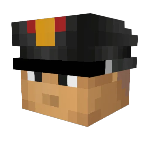 Age34 Minecraft avatar head, 3D render