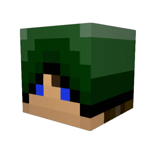 AgeOfStereo Minecraft avatar head, 3D render