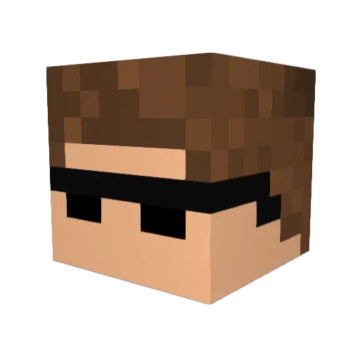 AgeReino Minecraft avatar head, 3D render