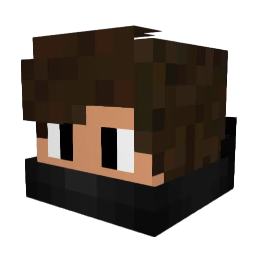 Agebee Minecraft avatar head, 3D render