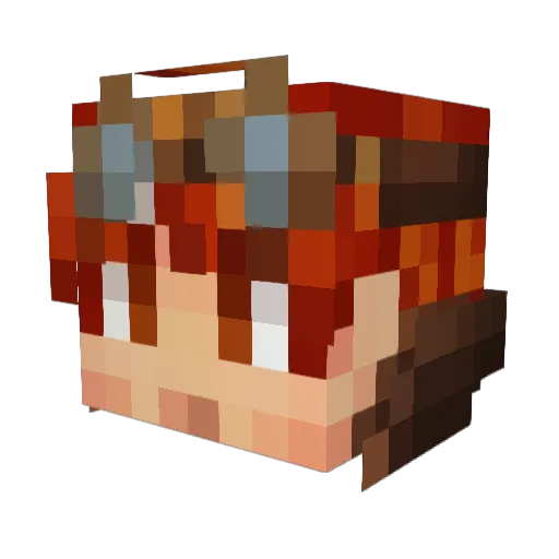 AgedChez Minecraft avatar head, 3D render