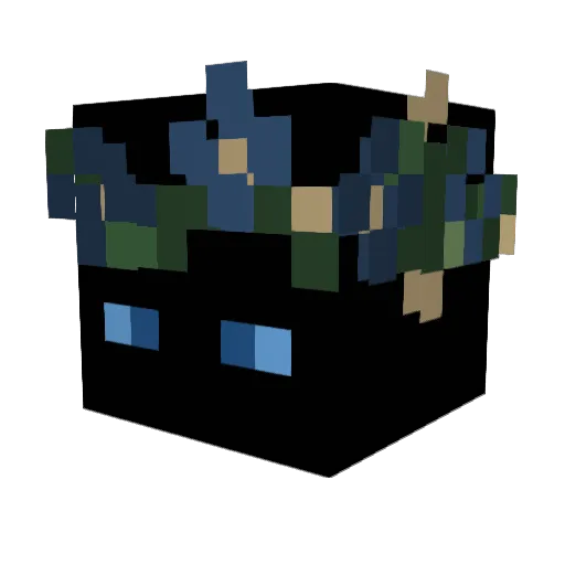AgedUnicycle Minecraft avatar head, 3D render
