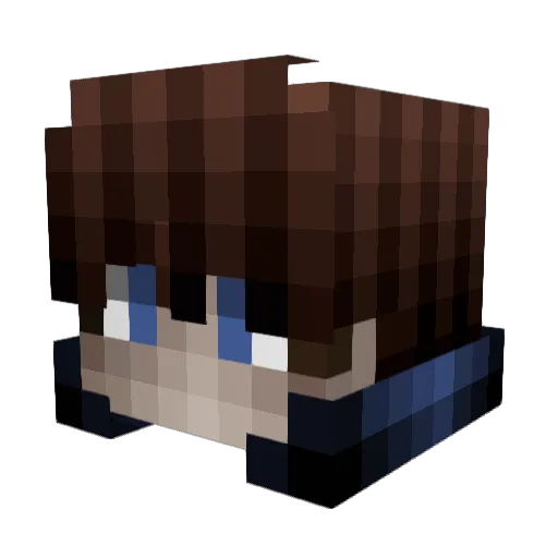 Ageislash Minecraft avatar head, 3D render