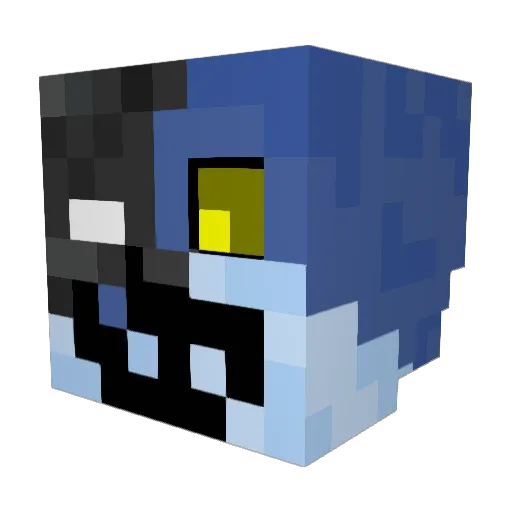 AgemXD Minecraft avatar head, 3D render