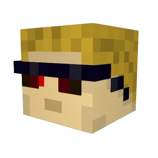 Agender_Thing Minecraft avatar head, 3D render