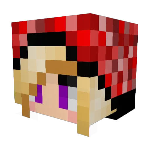 Agendu Minecraft avatar head, 3D render
