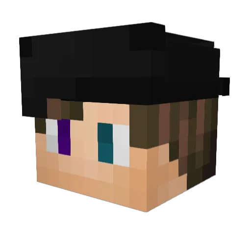 Agent00K0T Minecraft avatar head, 3D render