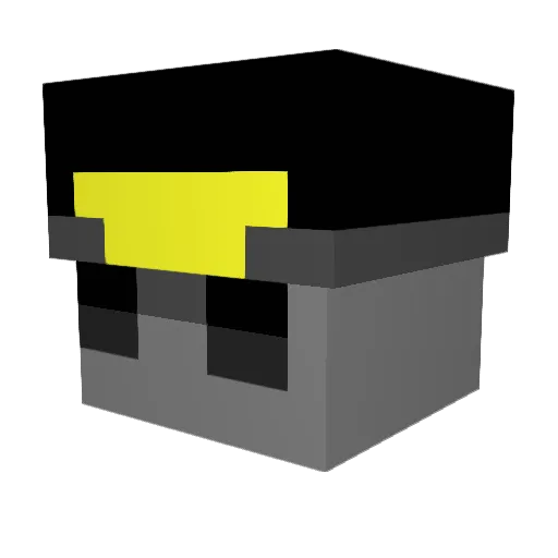Agent2022 Minecraft avatar head, 3D render
