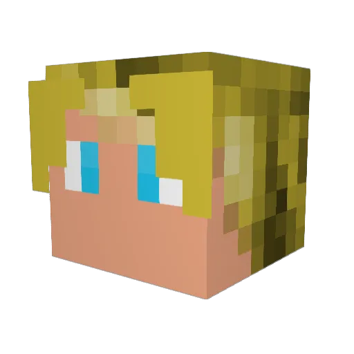 Agent2cookies Minecraft avatar head, 3D render