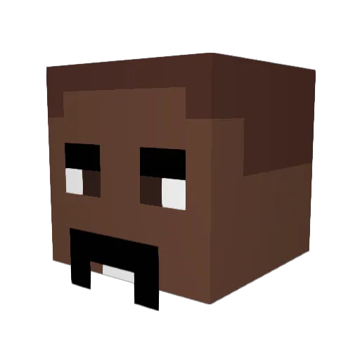 AgentA135 Minecraft avatar head, 3D render