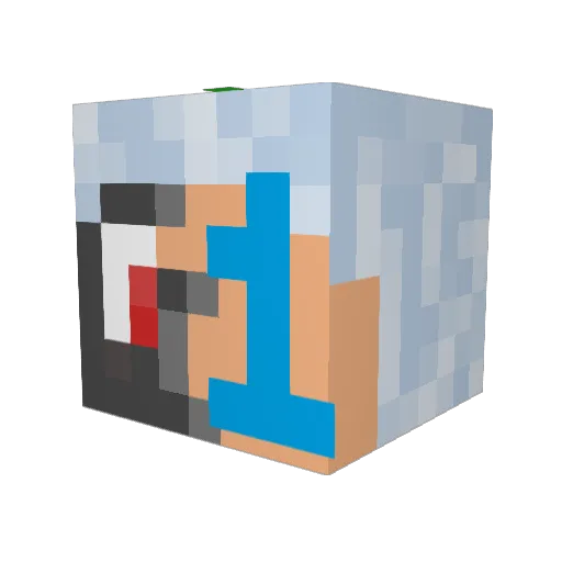 AgentAAsh Minecraft avatar head, 3D render