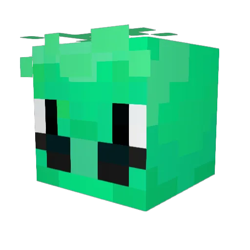 AgentAlien_ Minecraft avatar head, 3D render