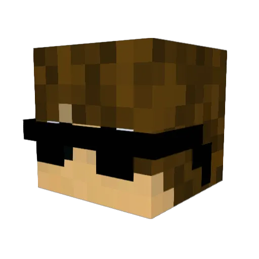 AgentBoi21 Minecraft avatar head, 3D render