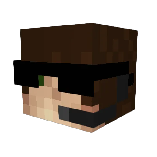 AgentBright Minecraft avatar head, 3D render