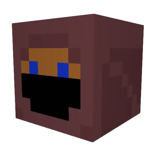 AgentCandy Minecraft avatar head, 3D render