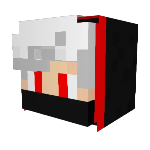 AgentChti Minecraft avatar head, 3D render