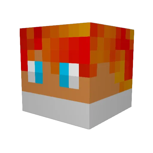 AgentCobalt Minecraft avatar head, 3D render