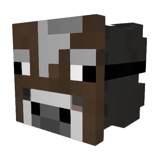 AgentCow101 Minecraft avatar head, 3D render