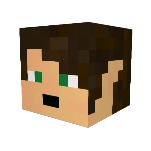 AgentDEA Minecraft avatar head, 3D render