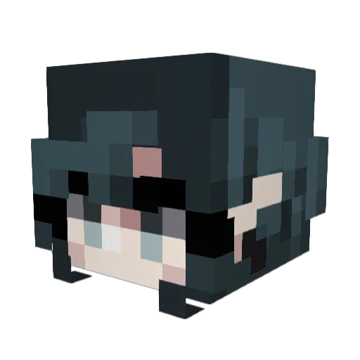 AgentDark8ooty Minecraft avatar head, 3D render
