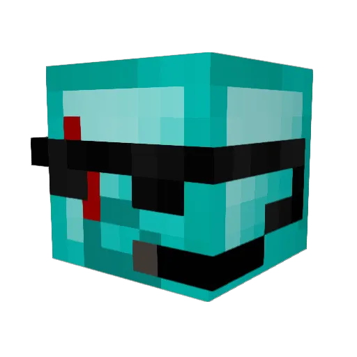 AgentDiamond Minecraft avatar head, 3D render