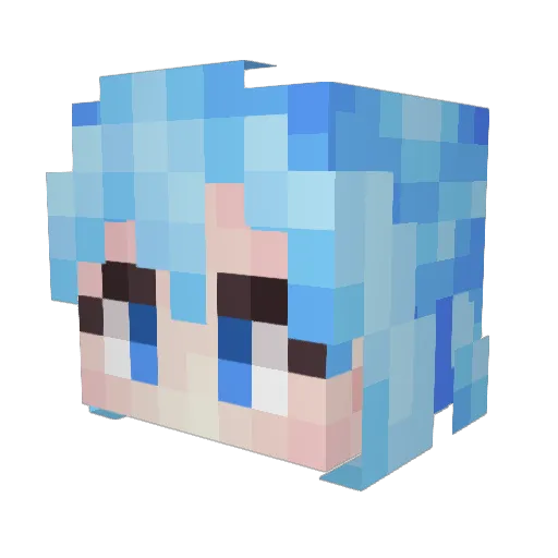 AgentDisguise Minecraft avatar head, 3D render