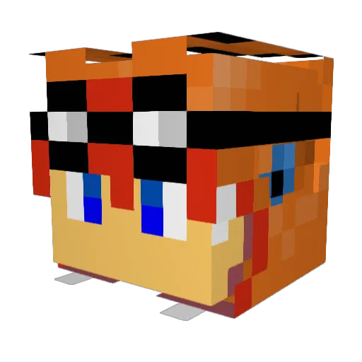 AgentDragon Minecraft avatar head, 3D render