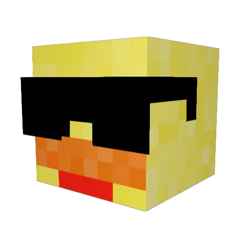 AgentDucky17 Minecraft avatar head, 3D render