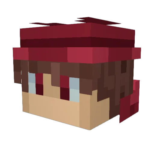 AgentEclipse Minecraft avatar head, 3D render
