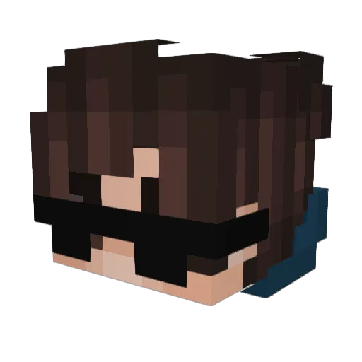AgentFifa Minecraft avatar head, 3D render